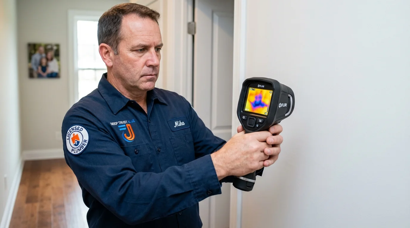 Thermal imaging leak detection by Johns Plumbing LLC in Elk Rapids